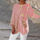 thumbnail image 4 of Gibobby Camisa&nbsp;Moda Mujer Sudadera de cuello redondo para mujer, camisetas gráficas, camiseta de manga larga, camisetas de tamaño（Rosa， XL), 4 of 5