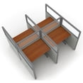 thumbnail image 2 of OFM RiZe 2 x 2 Privacy Workstation Unit in Gray and Cherry, 2 of 7