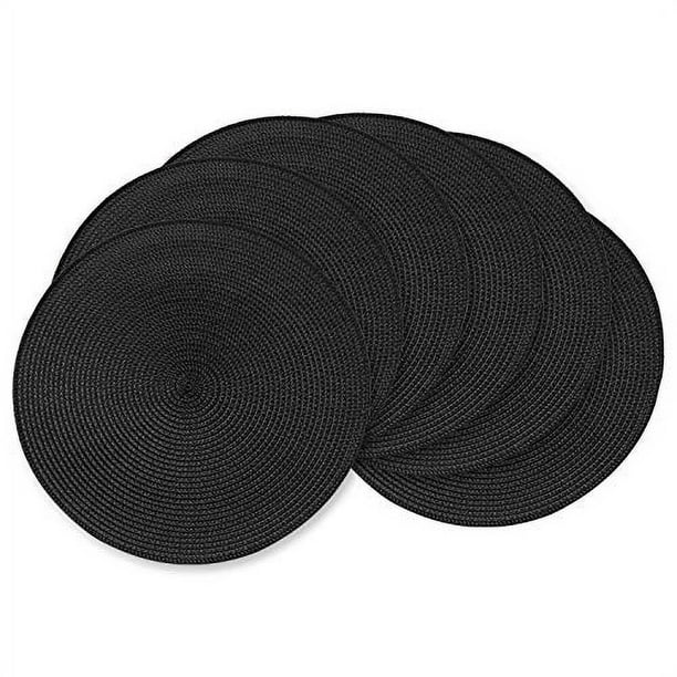 AHHFSMEI Round Braided Placemats 15 Inch Round Table Mats for Dining