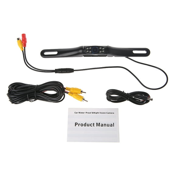 BQBQERT Metal IR 8 LED Night for Car License Plate Rear view Reverse Backup Camer