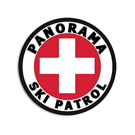Bc Sticker - Round PANORAMA SKI PATROL Sticker (bc british columbia snow)
