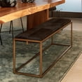 thumbnail image 5 of Jamie Young Co Shelby Hide Bench in Brown and Antique Brass Metal, 5 of 5