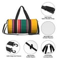 thumbnail image 4 of Balery Vertical Stripes Bolsa de Gimnasio para Mujeres y Hombres, Bolsa de Viaje Impermeable, Bolsa de Fin de Semana con Compartimento para Zapatos y Bolsillo Húmedo, 4 of 6