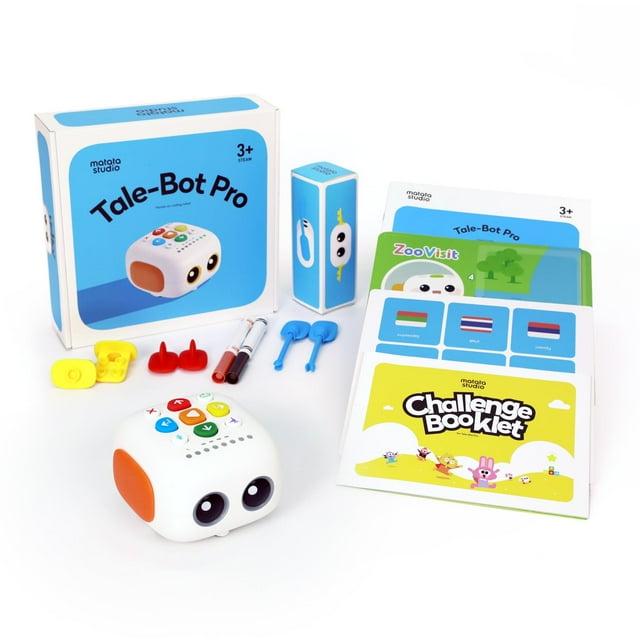 MatataStudio Robot de Codage Talebot Pro Amélioré pour Enfants de 3 à 5 Ans, Jouets Éducatifs et d'Apprentissage pour Tout-Petits pour Apprendre la Programmation Précoce, Tige Sans Écran