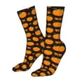 thumbnail image 5 of KLL Orange Pumpkin And Autumn Maple Print Womens Crew Socks Athletic Middle Tube Long Socks Novelty Socks Gifts For Men, 5 of 7
