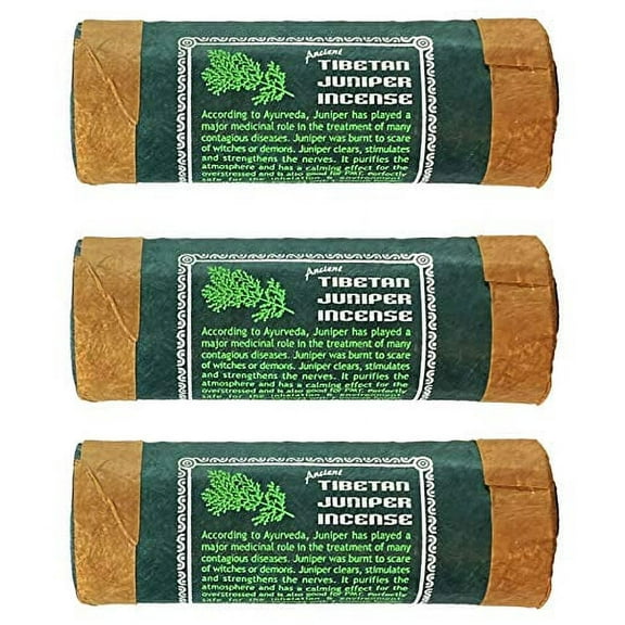 Tibetan Juniper Incense, 4.5" Length - 3 Packs, 30 Sticks Per Pack