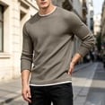 thumbnail image 5 of XRoczxe Men's Thermal Waffle Knit Long Sleeve T-Shirt, Crew Neck Slim Fit Textured Henley Top, Casual Basic Undershirt for Fall Winter Layering, 5 of 8