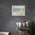thumbnail image 2 of Coastal Flower Bathroom Wall Decor Beach Ocean Daisy Floral Wall Art Rustic Pictures Nautical Lighthouse Painting Print Modern Artwork Framed for Bathroom Living Room Bedroom 12"x16", 2 of 6