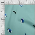 thumbnail image 2 of oneOone Cotton Flex Teal Blue Fabric Floral Magnolia Diy Clothing Quilting Fabric Print Fabric By Yard 40 Inch Wide, 2 of 4