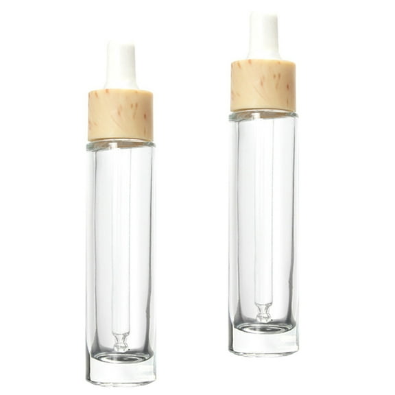 FUEENIRVA Refillable Dropper Bottles Essential Oil Bottles Glass Subpackaging for Aromatherapy 2Pcs