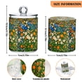 thumbnail image 5 of Yayeee 2 Pack Qtip Holder Bathroom Cotton Swab Canister with Lid Clear Dispenser Set, Orange Floral Garden, 5 of 6