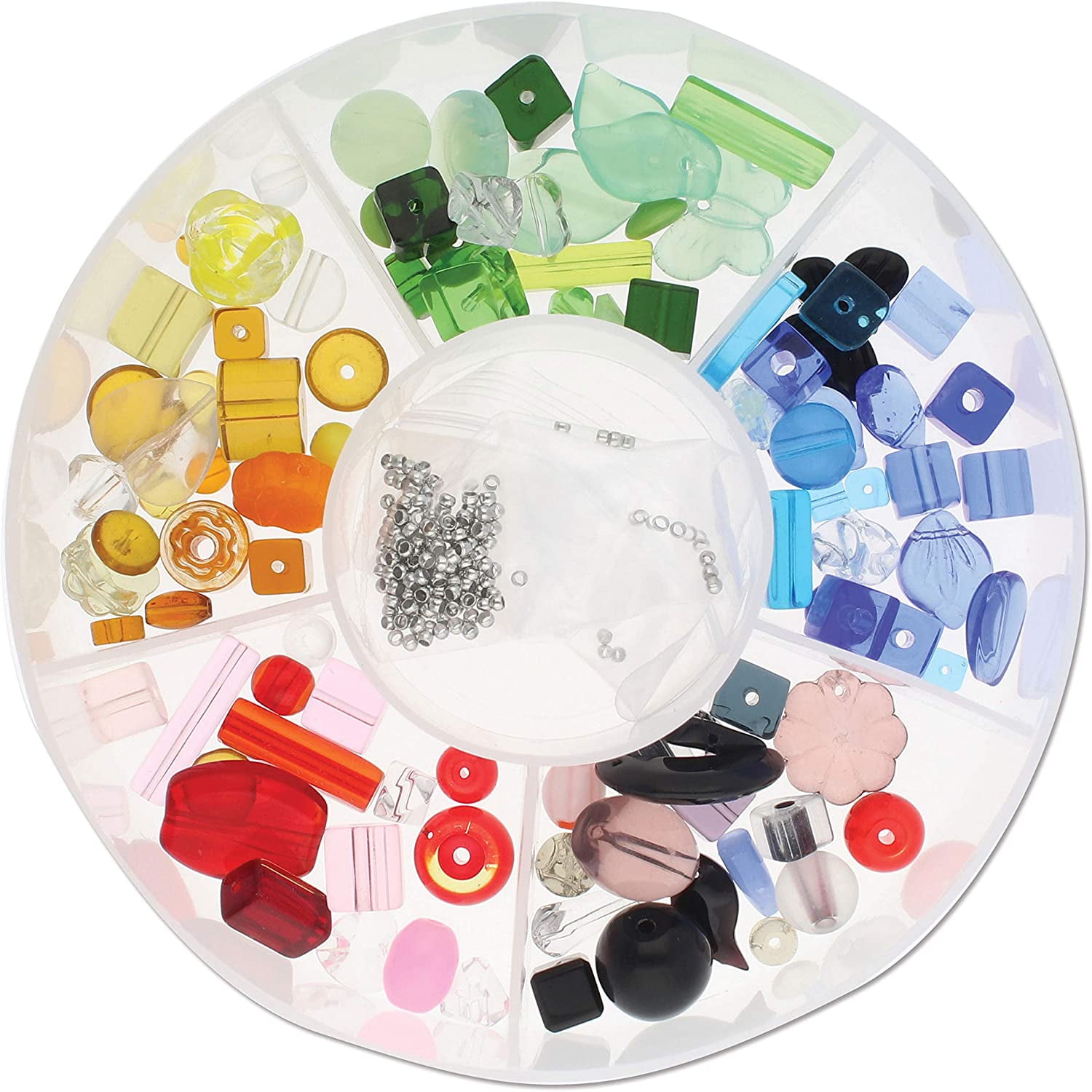 The Beadsmith Bead Caddy Portable Bead Set w/Jewelry Making Supplies. Includes 1000+ gm of Seed Beads Plus Accessories & Storage, Make Necklace, Earrings, Bracelets, Bangle Bracelet, Waist Jewelry