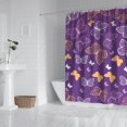 thumbnail image 2 of Purple Orange White Butterfly Pattern Shower Curtain 72"x84" ,Bathroom Decorative Shower Curtains Set with 12 Hooks,Modern Waterproof Washable Shower Curtain, 2 of 6