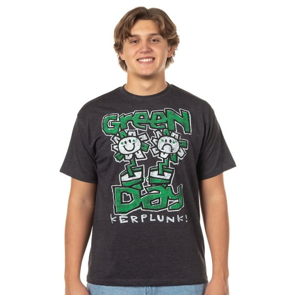 Green Day Kerplunk Men's Graphic T-Shirt Distressed Style Flower Band Tee