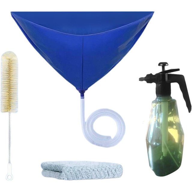 Air Conditioner Cleaning Cover Air Conditioner Service Bag Dust Washing Split Cleaning Set with Brush Reusable Air Conditioning Cleaning Bag , with watering can