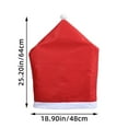 thumbnail image 3 of Housses de Dossier de Chaise de Noël Rouges - Housse de Chaise de Salle à Manger avec Capuche Rouge et Père Noël pour Décoration de Table de Fête, 3 of 5