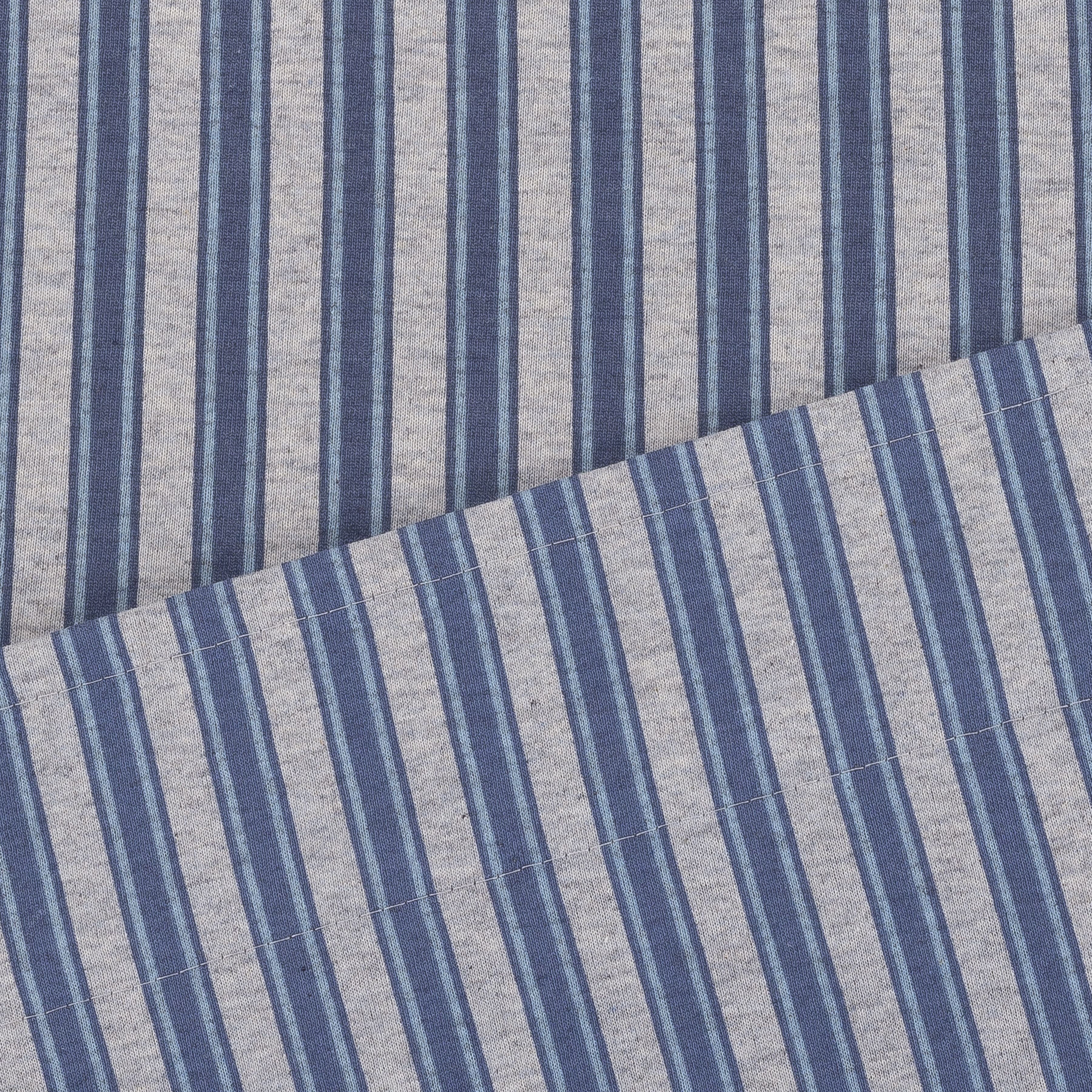 Mainstays Adult Jersey Extra Soft Pillowcase Set, Standard/Queen, Blue Stripe, 2 Piece