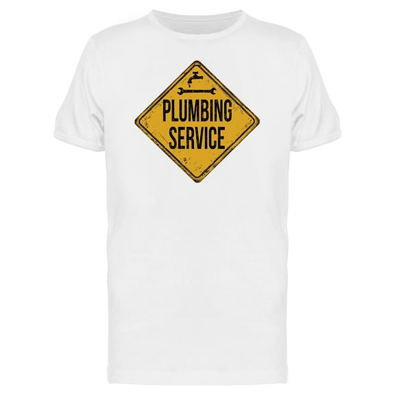 Plumbing Service Sign Graphic Tee Men's -Image by Shutterstock