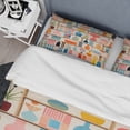 thumbnail image 4 of Designart "Playful Patterns Mid Century Pink Delight IV" Abstract Bedding Covert Set - Abstract Midcentury Pink Mid-Century Bed Set With 1 Sham, 4 of 6