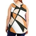 thumbnail image 5 of WRKEKC Summer Tank Tops for Women Print Crew Neck Plus Size Sleeveless Casual Tank Loose Fit Lightweight Daily Top, 5 of 7