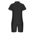 thumbnail image 5 of Dagegui 2 Piece Mens Casual Outfit Big and Tall Cotton Linen Set Solid Stand Neck T-Shirts and Short Pants Sets Daily Colthes Black M, 5 of 7
