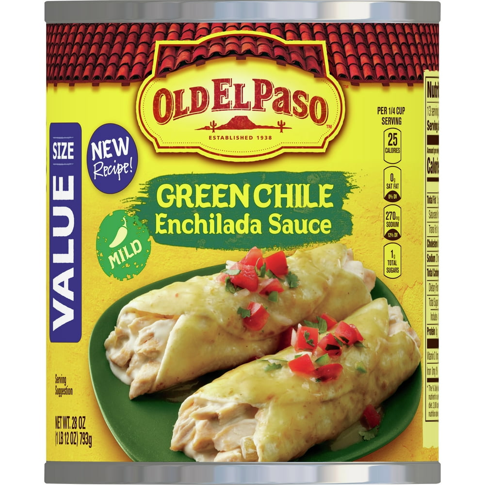Old El Paso Mild Green Chile Enchilada Sauce, 28 Oz