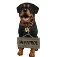 thumbnail image 2 of Guest Welcome Realistic Rottweiler Dog With Jingle Collar Sign Decor Statue 13"H, 2 of 7