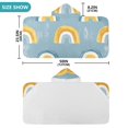 thumbnail image 4 of Yayeee Kids Hooded Towels Toddler Soft Absorbent Beach Bathing Wrap 50" x 23.5", Light Blue Rainbow, 4 of 5