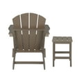 thumbnail image 5 of Adirondack Chair with Square Side Table Included for Outdoor Patio Garden Porch Seating, Weathered Wood, 5 of 6