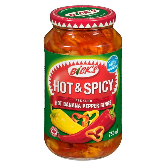 Bick's Pickled Hot Banana Pepper Rings 750ML, 750 mL