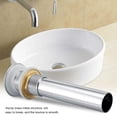 thumbnail image 1 of G1-1/4"Pop Up Tapones de Desagüe Válvula Para Lávabo sin Rebosadero Desagüe de empuje abierto Válvula de lavabo Válvula Desagüe con Rebosadero(Plata Cromo) LYUMO familiar, 1 of 6