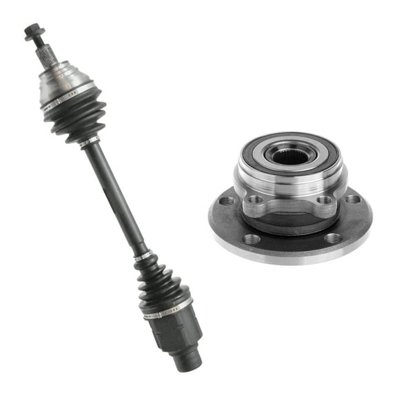 AutoShack Front Right CV Axle Shaft Wheel Hub Bearing Assembly | Replacement for 2015-2018 Audi Q3 Quattro 2009-2017 Volkswagen Tiguan 2017-2018 Volkswagen Tiguan Limited | 2-PC