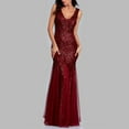 thumbnail image 7 of IROINNID Women's Sheath Dress Sequins Slim Fit Evening Dress Solid Color Elastic Waist Dress, 7 of 7