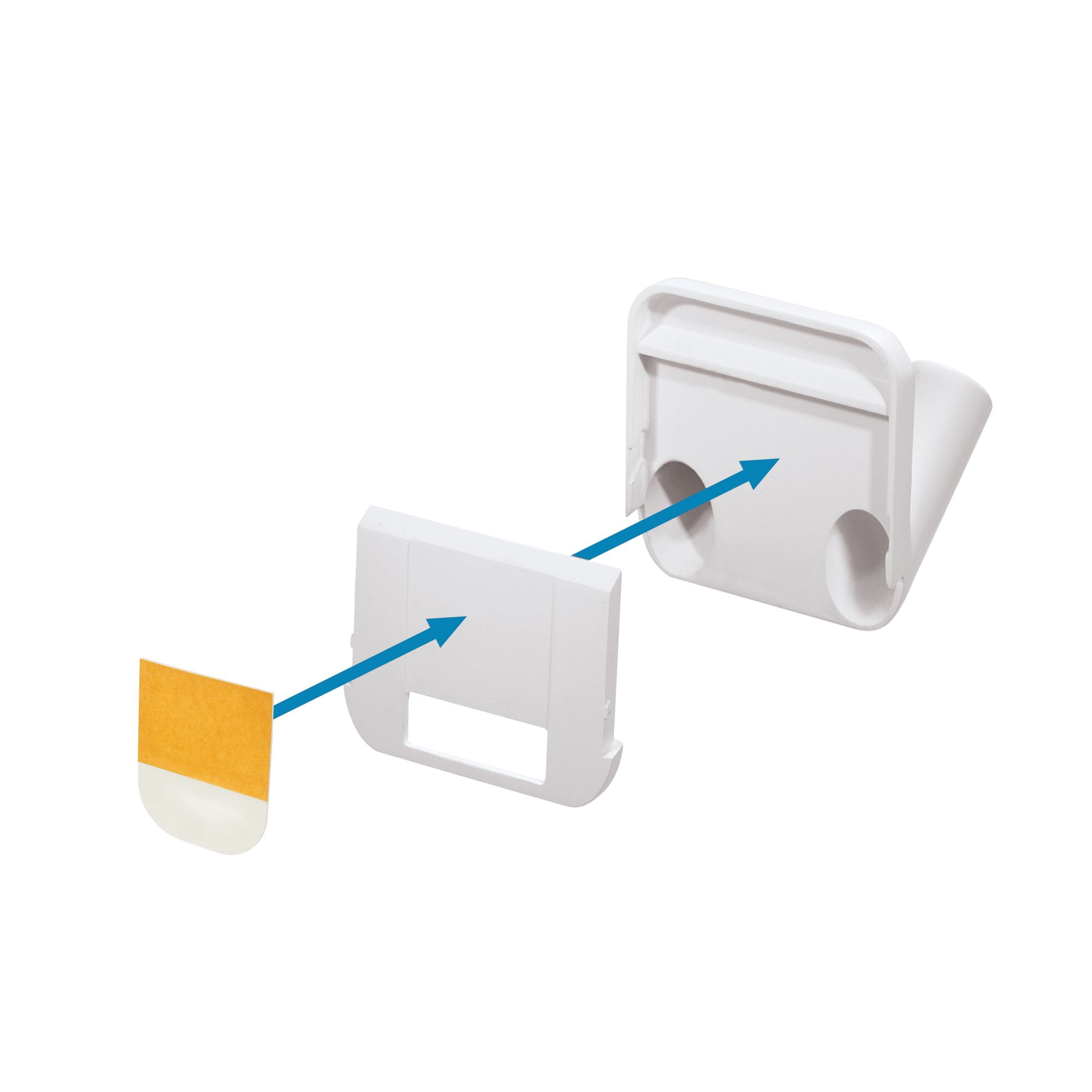 iDesign Shower Squeegee with Adhesive Hook – Berkley Collection - Coconut/White