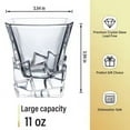thumbnail image 5 of WhiteRhino Premium Glass Whiskey Glasses Set of 6 with Ice Ball Molds,11oz Old Fashioned Cocktails Scotch Glasses for Bar Drinkware,Clear, 5 of 6