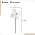 thumbnail image 4 of 50 Pcs DIY Pinwheels Kit, Blank Pinwheel Craft Set for Outdoor Art, White Four-Leaf Design, Creative Arts and Crafts Activity for Little Ones, 8.3×11", 4 of 5