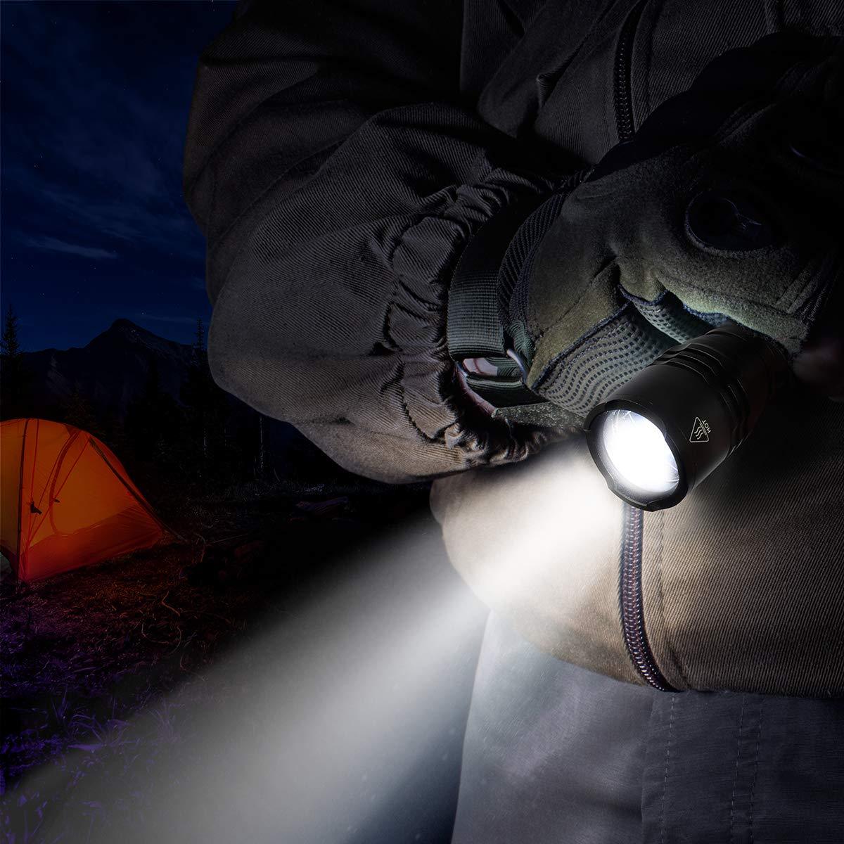 GearLight TAC LED Tactical Flashlight [2 PACK] - Single Mode, High Lumen, Zoomable, Water Resistant, Flash Light - Camping, Outdoor, Emergency, Everyday Flashlights with Clip - image 3 of 7