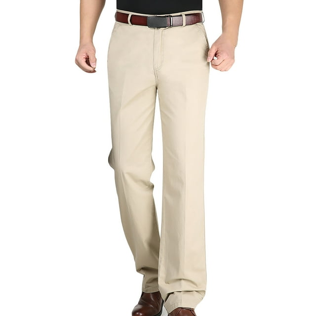 Pisexur Pantalon Formel Extensible avec Taille Extensible pour Hommes, Coupe Régulière, devant Plat, pour Bureau, Fête