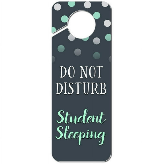 Do Not Disturb Student Sleeping Plastic Door Knob Hanger Sign
