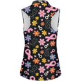 thumbnail image 3 of xfsWaSs Womens Tank Tops Women's Sleeveless Golf Polo Shirts Casual Floral Print 1/4 Zip Tennis Workout Tank Top Summer Lightweight, 3 of 4