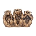 thumbnail image 1 of Abbracc Monkeys Sculpture Decorative Handmade Resin for Home Tabletop Memorable Gift Bronze, 1 of 9