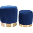 thumbnail image 2 of Tabouret Rond avec Rangement en Velours pour Salon, Poufs de Rangement, Repose-Pieds Multifonction, 2 of 5