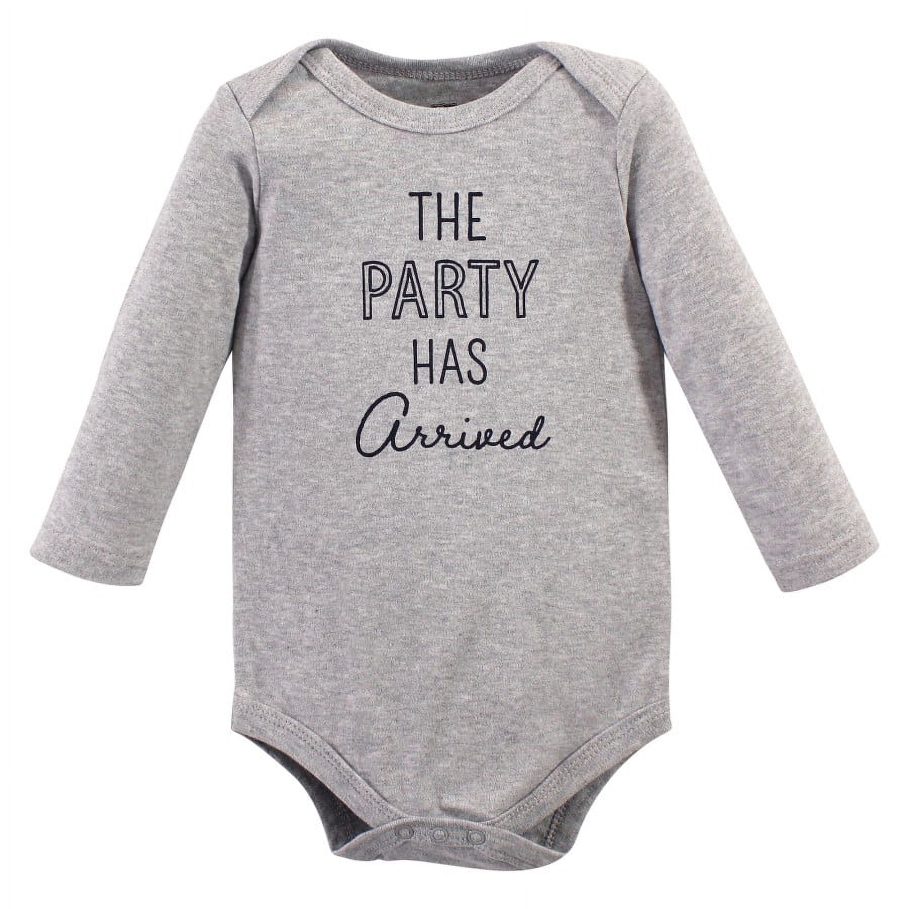 Hudson Baby Cotton Long-Sleeve Bodysuits, 3- Pack, Newborn- 24 Months