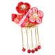 thumbnail image 4 of EeaseMX Pinza para el pelo estilo japonés con diseño de sakura, pasador con borla arcaica, accesorio para el cabello para niñas y mujeres (rojo), 4 of 8
