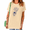 Apricot, variant on White Women's Casual Cute Lady Navy Line Astronaut Planet Balloon Space Graphic Short Sleeve T-Shirt Tops