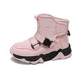 thumbnail image 4 of Povozer Boys & Girls Snow Boots Warm Anti-Slip Outdoor Winter Shoes(Pink,3.5), 4 of 6