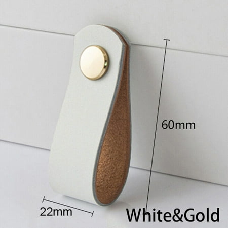 

Handmade Leather Pu Door Knobs Drawer Handles Handles Cooking Closet-