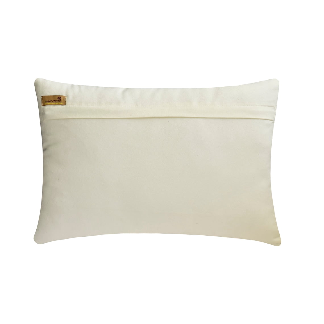 The HomeCentric Decorative Blue 12"x22" (30x55 cm) Lumbar Pillow Cover, Suede Beaded & Sequins & Foil & Grudge Oblong Pillow, Abstract Pattern Modern Style - Brushed Silver