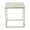 14 x 14 x 18 Inches, variant on Modern Bone Inlay Side Table – Square Top with Thin Metal Frame – Luxury Contemporary Living Room Furniture