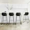 thumbnail image 5 of Dycanpo 30'' Counter Height Bar Stools Set of 3 with Back Faux Leather for Home Kitchen, Black, 5 of 9